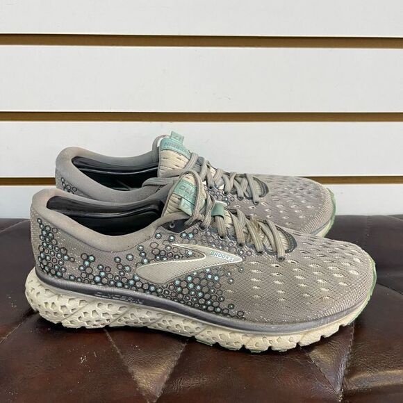 Brooks Womens Glycerin 17 1202831B070 Gray Teal Running Shoes Sneakers Size 9 B - Picture 2 of 8
